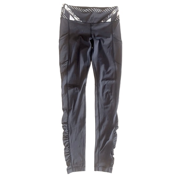 Lululemon Speed Tight Interlock Leggings in Black/Quilt Winter Size 4 - Picture 9 of 11